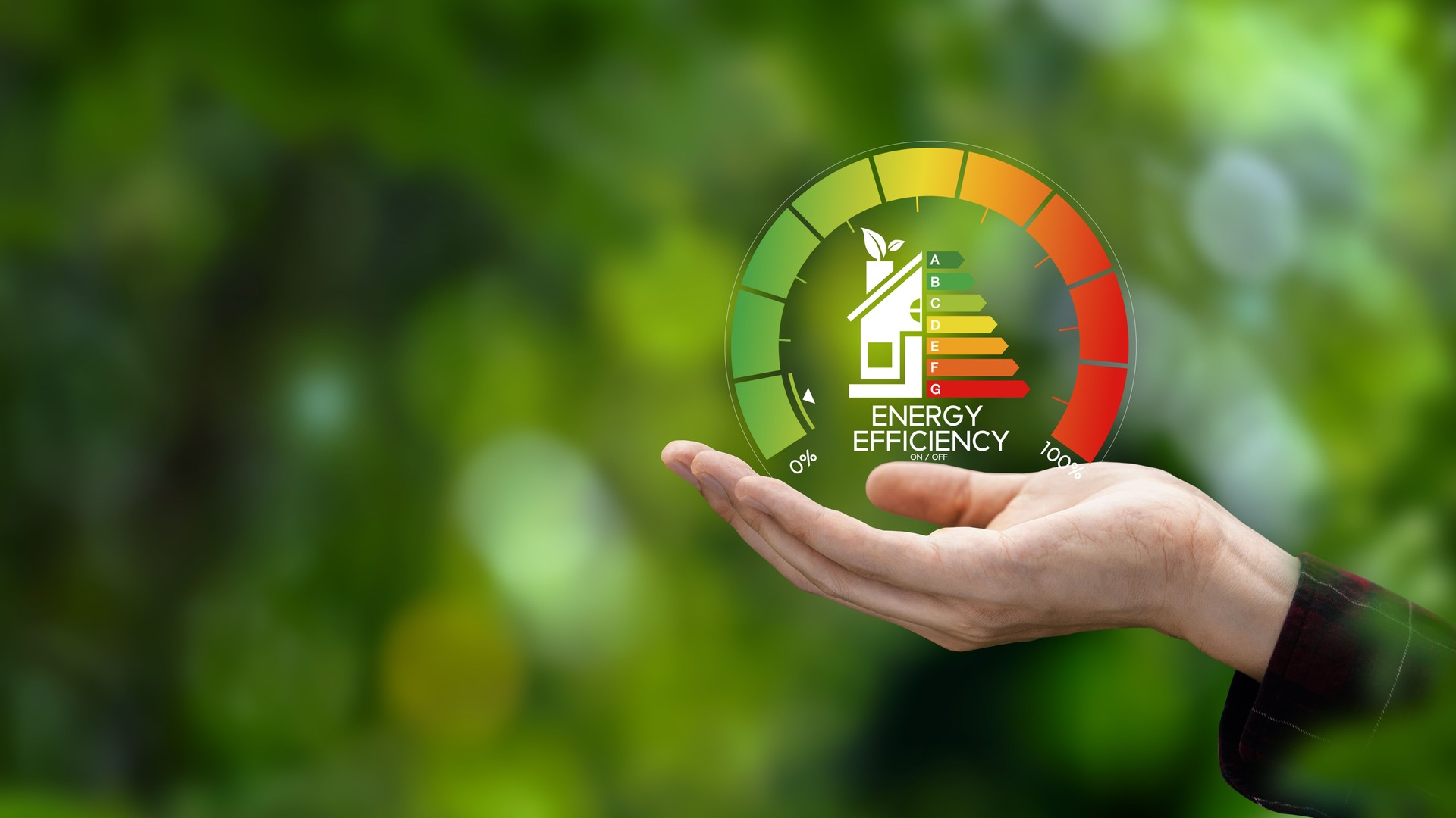 Home Improvement concept, Home Energy Efficiency, Eco-Friendly Home Improvement, Cost Savings and Green Energy Costs. Green Building for Sustainable Development.